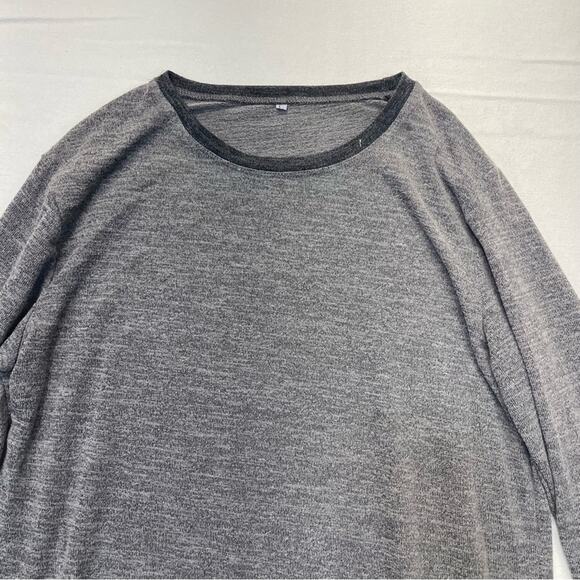 Gray Ringer Knit Sweater Women’s Size Large - Picture 3 of 9